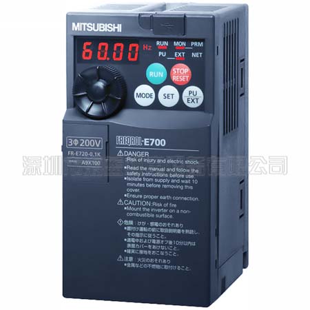 三菱變頻器FR-E720-0.1K日本原裝，電源三相220V,